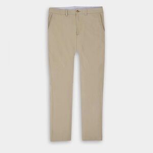 Donald Ross Men’s Flat Front Performance Pants - khaki W32/L30